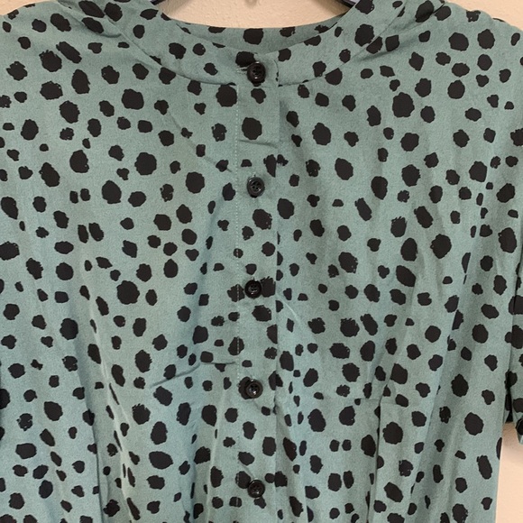 Green cheetah print dress. XL - Picture 7 of 10